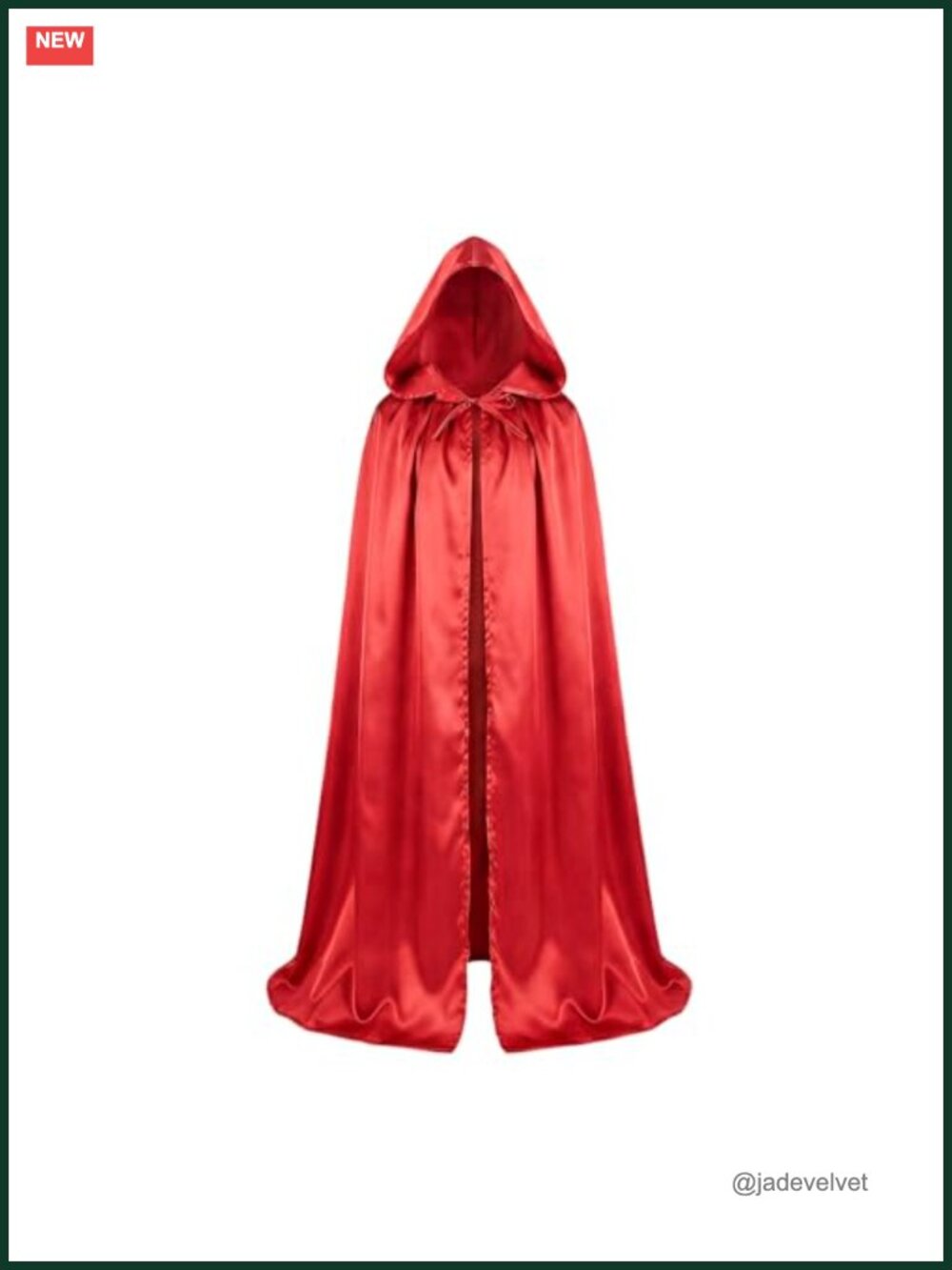 Satin Hooded Cloak Full Length Cape Cosplay Halloween Costume